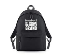 Love Divorce is 100 Grand Backpack Rucksack 18L Bag - 42 x 31 x 21cm