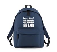 Love Divorce is 100 Grand Backpack Rucksack 18L Bag - 42 x 31 x 21cm