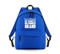 Love Divorce is 100 Grand Backpack Rucksack 18L Bag - 42 x 31 x 21cm