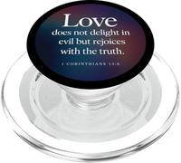 Love Does Not Delight in Evil Bible Verse 1 Corinthians 13:6 PopSockets PopGrip for MagSafe