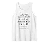 Love Does Not Delight in Evil Bible Verse 1 Corinthians 13:6 Tank Top