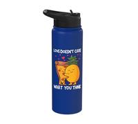 Love Doesn't Care What You Think Pineapple Hawaiian Pizza Stainless Steel Insulated Water Bottle