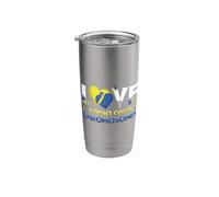 Love Doesn't Count Chromosomes World Down Syndrome Awareness Stainless Steel Insulated Tumbler