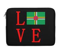 Love Dominica Flag Trendy Laptop Bag Computer Carrying Case Lightweight Briefcases for Working