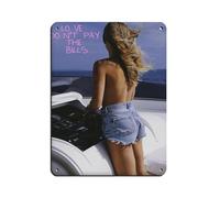 Love Don't Pay The Bills Retro Poster Metal Tin Sign Chic Art Retro Iron Painting Bar People Cave Cafe Family Garage Poster Wall Decoration 12x16inch(30x40cm)