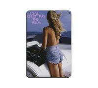 Love Don't Pay The Bills Retro Poster Metal Tin Sign Chic Art Retro Iron Painting Bar People Cave Cafe Family Garage Poster Wall Decoration 8x12inch(20x30cm)