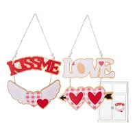 Love Door Sign, Love Front Door Sign,Welcome Sign for Valentine Front Door | Valentine's Day Decor, Wooden Front Door Decorations for Home