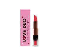 Love Duo 2-in-1 Dual Sided Lipstick - Shade 24 | Long Lasting Up to 12H | Non-Transfer, Hydrating Formula | Soft Matte Finish | Liquid + Bullet Lipstick Combo for Women | 1.5ml + 4g