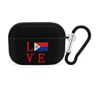 Love Dutch Saint Martin Flag Funny Headphone Cases Compatible with AirPods Pro Hard PC Protective Cover with Keychain