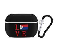 Love Dutch Saint Martin Flag Funny Headphone Cases Compatible with AirPods Pro Hard PC Protective Cover with Keychain