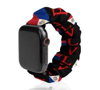 Love Dutch Saint Martin Flag Scrunchies Watch Band Compatible with IWatch Stretchy Elastic Replacement Strap 42mm/44mm