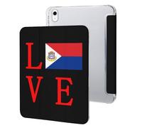 Love Dutch Saint Martin Flag Slim Tablet Cases Compatible with iPad Series With Pencil Holder Protective Cover Compatible with IPAD 10代 (10.9in)