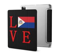 Love Dutch Saint Martin Flag Slim Tablet Cases Compatible with iPad Series With Pencil Holder Protective Cover Compatible with IPAD Pro 2020 （11in）