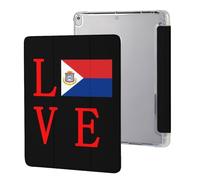 Love Dutch Saint Martin Flag Slim Tablet Cases Compatible with iPad Series With Pencil Holder Protective Cover Compatible with IPAD Pro (10.5in) /IPAD Air3(10.5in)