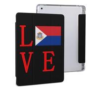 Love Dutch Saint Martin Flag Slim Tablet Cases Compatible with iPad Series With Pencil Holder Protective Cover Compatible with IPAD 2020 （10.2in）