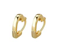 Love Ear Buckle Gold Light Everything Fashion Heart S925 Sterling Silver Ear Buckle Ear Ring Earrings without Hole for Women (GD2, One Size)