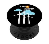 Love Earth Climate Change Renewable Energy Wind Energy PopSockets Adhesive PopGrip