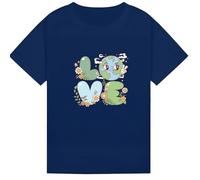 Love Earth Day T Shirt Cute Planet Graphic Save The Planet Shirt Environmental Awareness Tee Gift for Girls Kids Navy 12-13Y