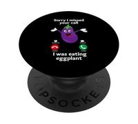 Love Eggplant | Funny Gay Pride Humor - Eggplant Lovers PopSockets Adhesive PopGrip
