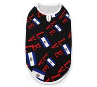 Love El Salvador Flag Funny Dog Shirts Sleeveless Pet Tank Top Comfort Pets Clothes Vest for Small Medium Dogs Cat M