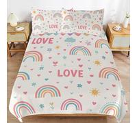 Love Elements King Duvet Cover Couple Bedding Set Ultrasoft Hypoallergenic Microfiber Quilt Covers 230x220cm with Zipper Duvet Set Includes 2 Pillowcases for Teens Adults b.1823