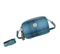 Love EMVY Buchanan Tartan Tweed Shoulder Bag - one size - Blue - Faux Leather