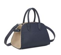 Love EMVY Buckle Stitch Two-Tone Faux Leather Grab Bag - Navy