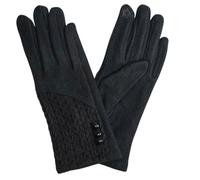 Love EMVY Cashmere Blend Gloves With Button Detailing - Black