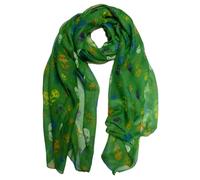 Love EMVY Colourful Skulls Lightweight Scarf - Green