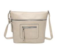 Love EMVY Emstone Tassel Crossbody Bag for Women - Faux Leather Everyday Shoulder Bag with Multiple Zip Pockets, Adjustable Strap, Lightweight Ladies Handbag - 31 × 26 × 9.5 cm (Off White)