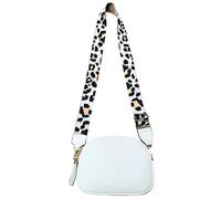 Love EMVY EMVY Icon Range Tassel Crossbody Bag with Leopard Strap - White
