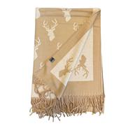 Love EMVY Enchanted Stag Cashmere Warm Blanket Scarf Pashmina - Beige/Cream