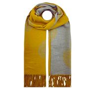 Love EMVY Enchanted Tree Blanket Scarf - Reversible Winter Shawl, Oversized Pashmina Wrap - Mustard