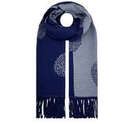 Love EMVY Enchanted Tree Blanket Scarf - Reversible Winter Shawl, Oversized Pashmina Wrap - Navy