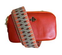 Love EMVY Genuine Leather Mini Bee Crossbody Bag - Orange