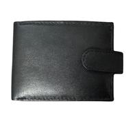 Love EMVY Genuine Leather Notecase Wallet for Men with RFID Protection, Soft Sheep Nappa Leather, 8 Card Slots, ID Window, Twin Note Section, Tabbed or Untabbed Design (Black)