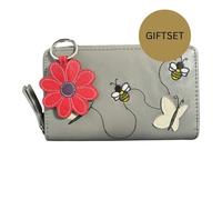 Love EMVY Gift Set - Bee & Butterfly Embroidered Purse & Daisy Keyring