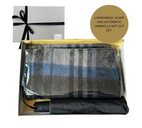 Love EMVY Gift Set - Men’s Luxury Lambswool Scarf and Automatic Umbrella - Scarf and Umbrella Set