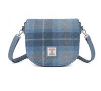 Love EMVY Harris Tweed Tartan Crossbody Saddle Bag with Shoulder Strap | Genuine Harris Tweed, 27 x 19 x 9 cm, Adjustable Strap, Women's Handbag
