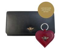 Love EMVY Leather Bee Gift Set - Matinee Purse and Red Keyring