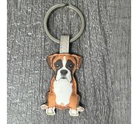 Love EMVY Leather Dog Keyring - Boxer, Dalmation, Terrier, Labrador - Boxer Dog