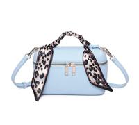 Love EMVY Leopard Metro Makeup /Crossbody Bag - Bluebell