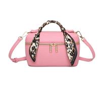 Love EMVY Leopard Metro Makeup /Crossbody Bag - Flamingo Pink