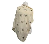Love EMVY Lightweight Glitter Bee Scarf - Beige