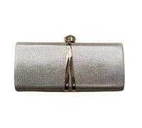 Love EMVY Midnight Luxe Clutch Evening Structured Bag with Chain - Gold