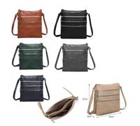 Love EMVY Multi Pocket Everyday Messenger Bag - one Size - Faux Leather - Brown