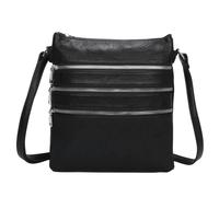 Love EMVY Multi Pocket Everyday Messenger Bag - one size - Faux Leather - Emerald