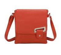 Love EMVY Portfolio Buckle Range Crossbody Bag - Faux Leather - Burnt Orange