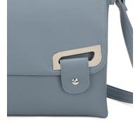 Love EMVY Portfolio Buckle Range Crossbody Bag - Faux Leather Shoulder Bag with Adjustable Strap, Dual Main Compartments, Rear Zip Pocket & Internal Organiser - 25 × 26 × 5 cm (Blue)