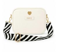 Love EMVY Signature Heart Genuine Leather Mini Crossbody Bag with 2 Adjustable Straps - Chocolate
